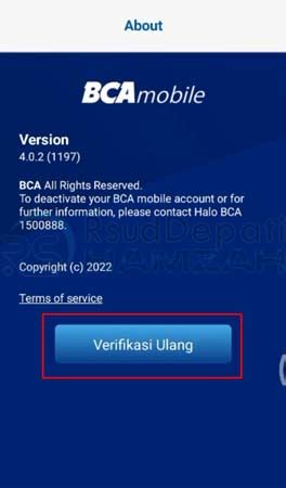 Verifikasi Ulang / Registrasi Kode Akses Mobile BCA.